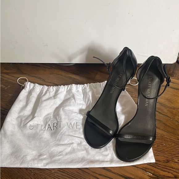 STUART WEITZMAN NUDISTSONG SANDAL - Black - Picture 2 of 5